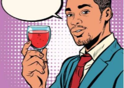 black man with wine