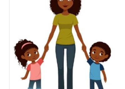 black mom two kids