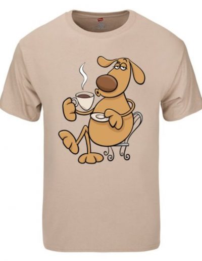 coffee dog tan shirt