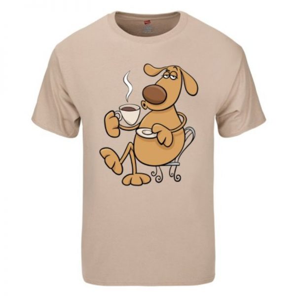 coffee dog tan shirt