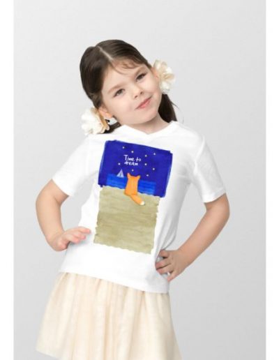 girl with fox and stars