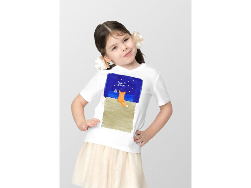 girl with fox and stars