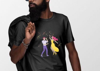 black T shirt dancers