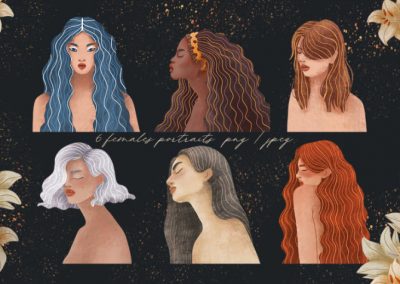 women portrait for T shirt